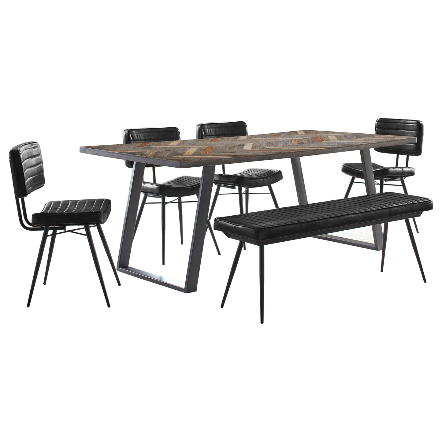 Misty 6-piece Rectangular Dining Set Sheesham and Espresso