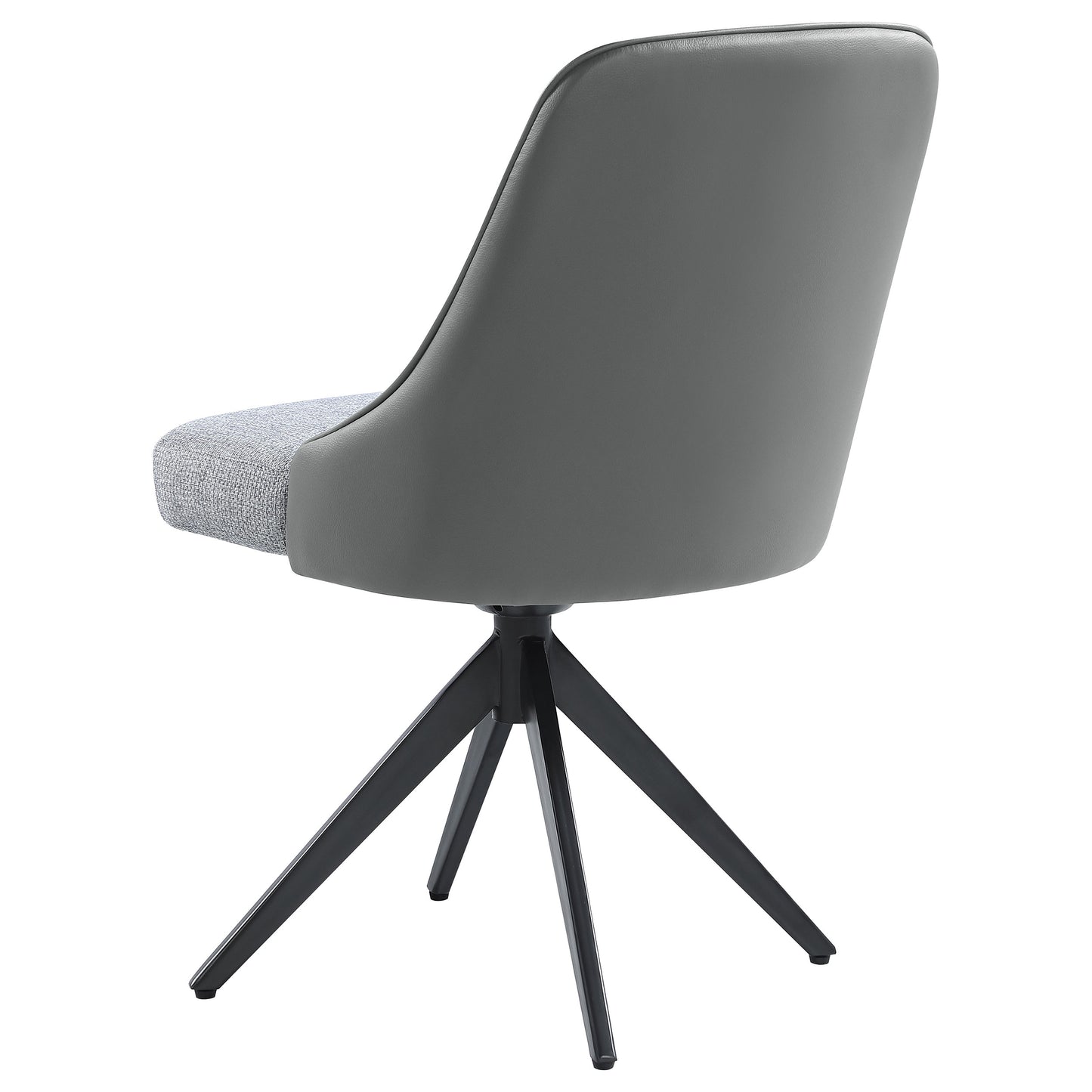 Paulita Upholstered Swivel Dining Side Chair Grey (Set of 2)