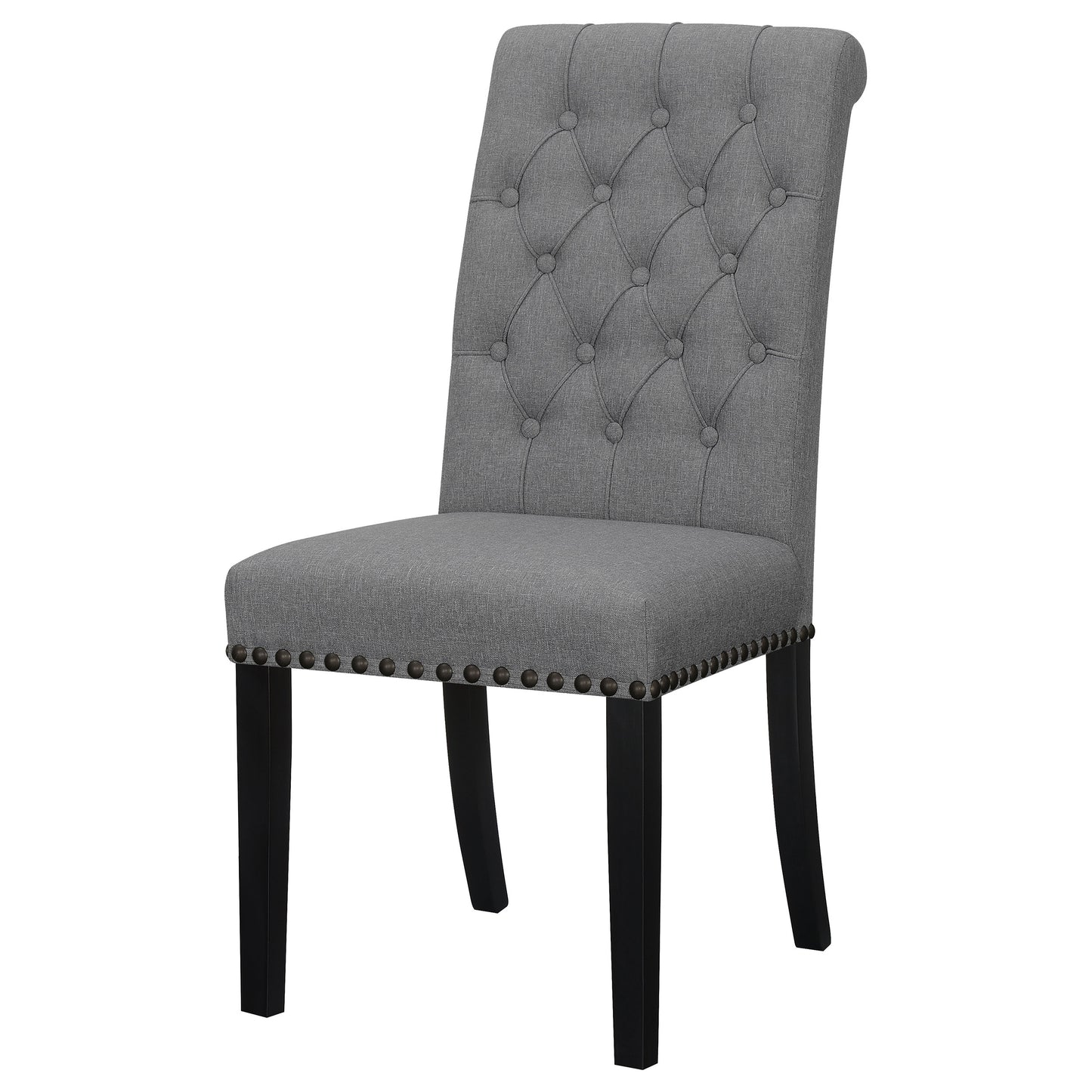 Alana Fabric Upholstered Dining Side Chair Grey (Set of 2)