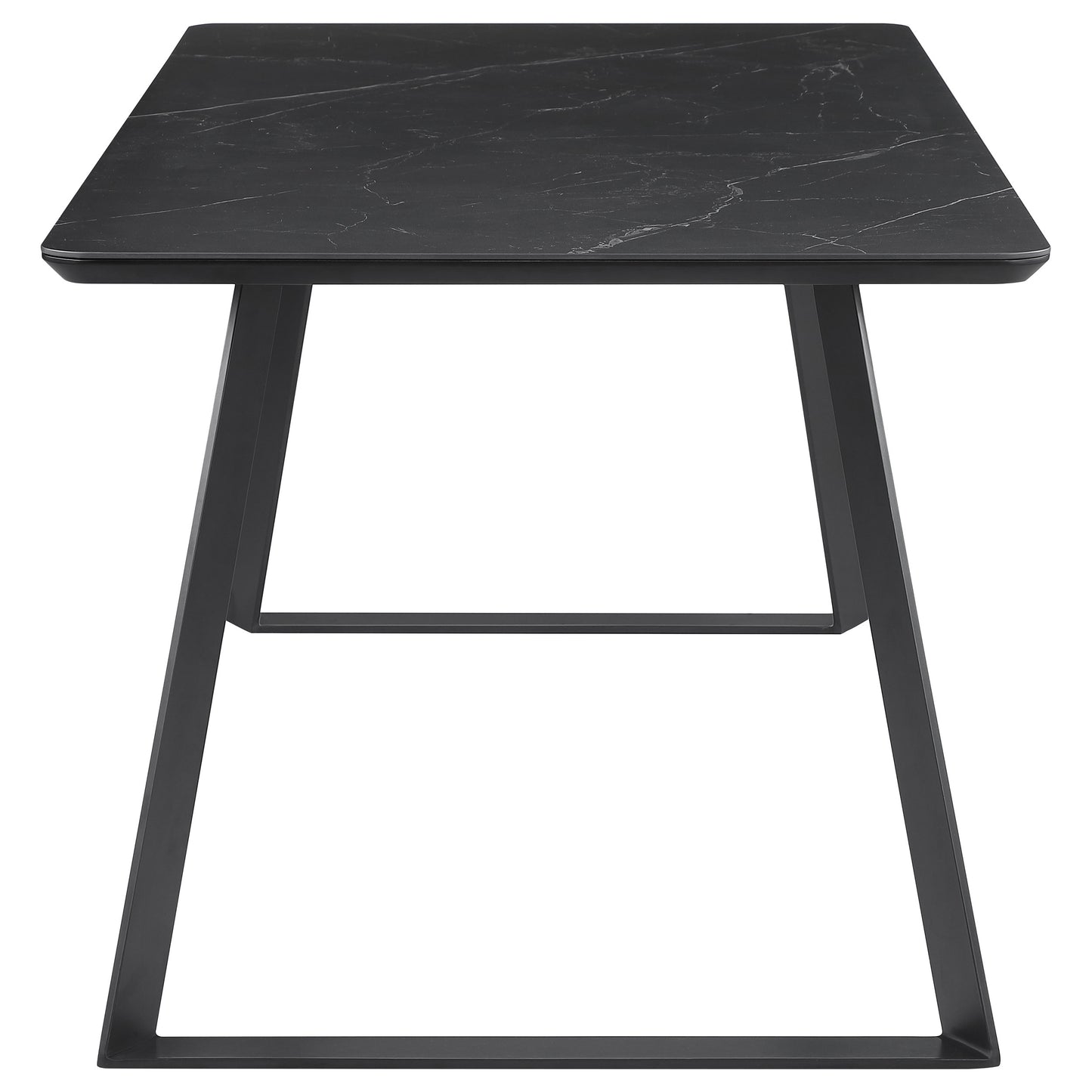 Smith Rectangular 71-inch Ceramic Top Dining Table Black
