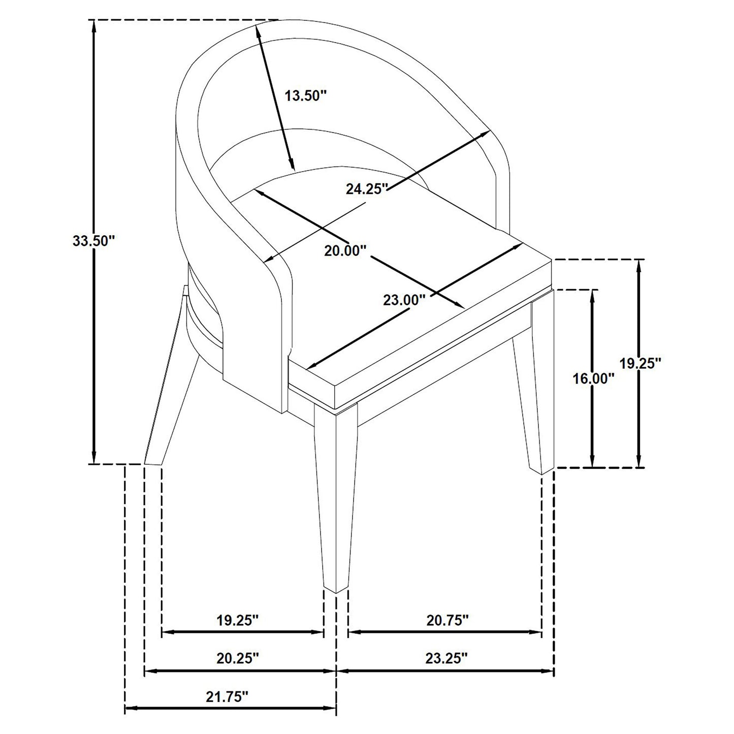 Leandro 7-piece Round Dining Table Set Burnished Black