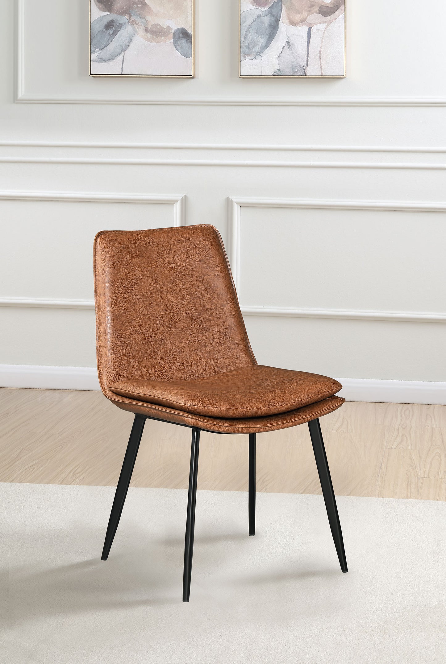 Ortega Upholstered Dining Side Chair Coffee (Set of 2)