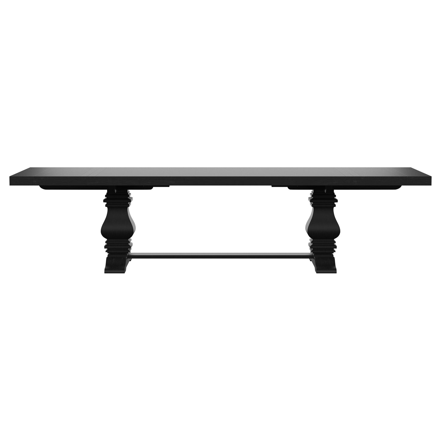 Florence 126-inch Extension Dining Table Distressed Black