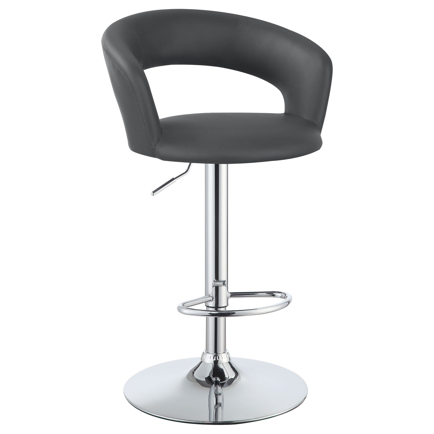 Barraza 29-inch Adjustable Height Bar Stool Grey and Chrome
