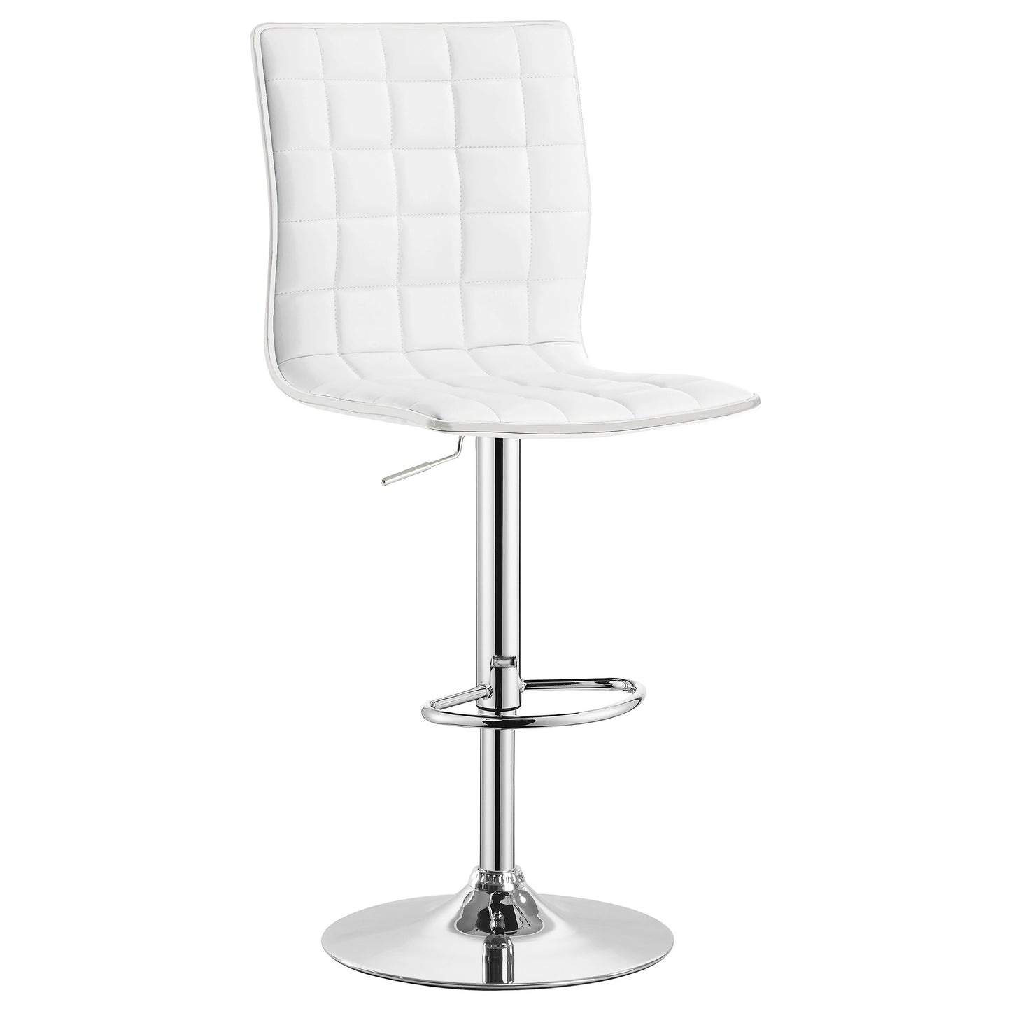 Ashbury Upholstered Adjustable Bar Stool White (Set of 2)