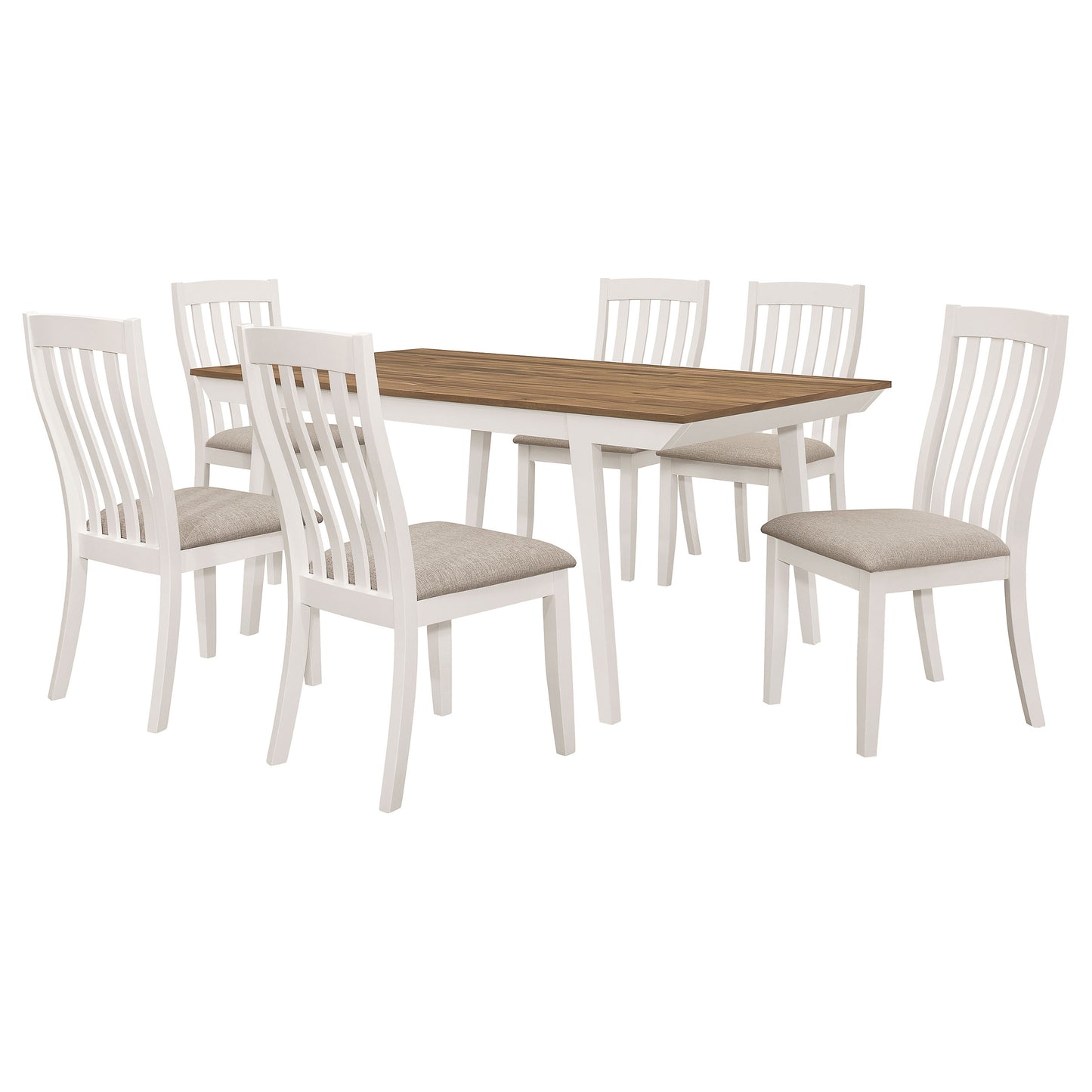 Nogales 7-piece Rectangular Dining Table Set Off White