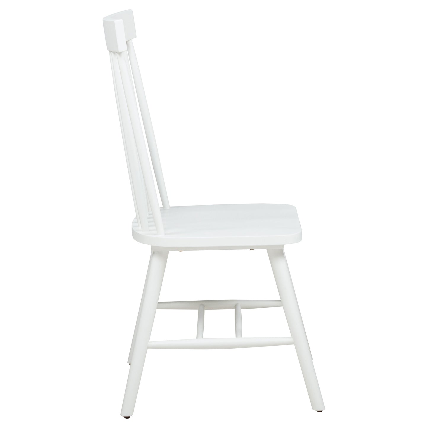 Andrews Windsor Spindle Back Dining Side Chair White (Set of 2)