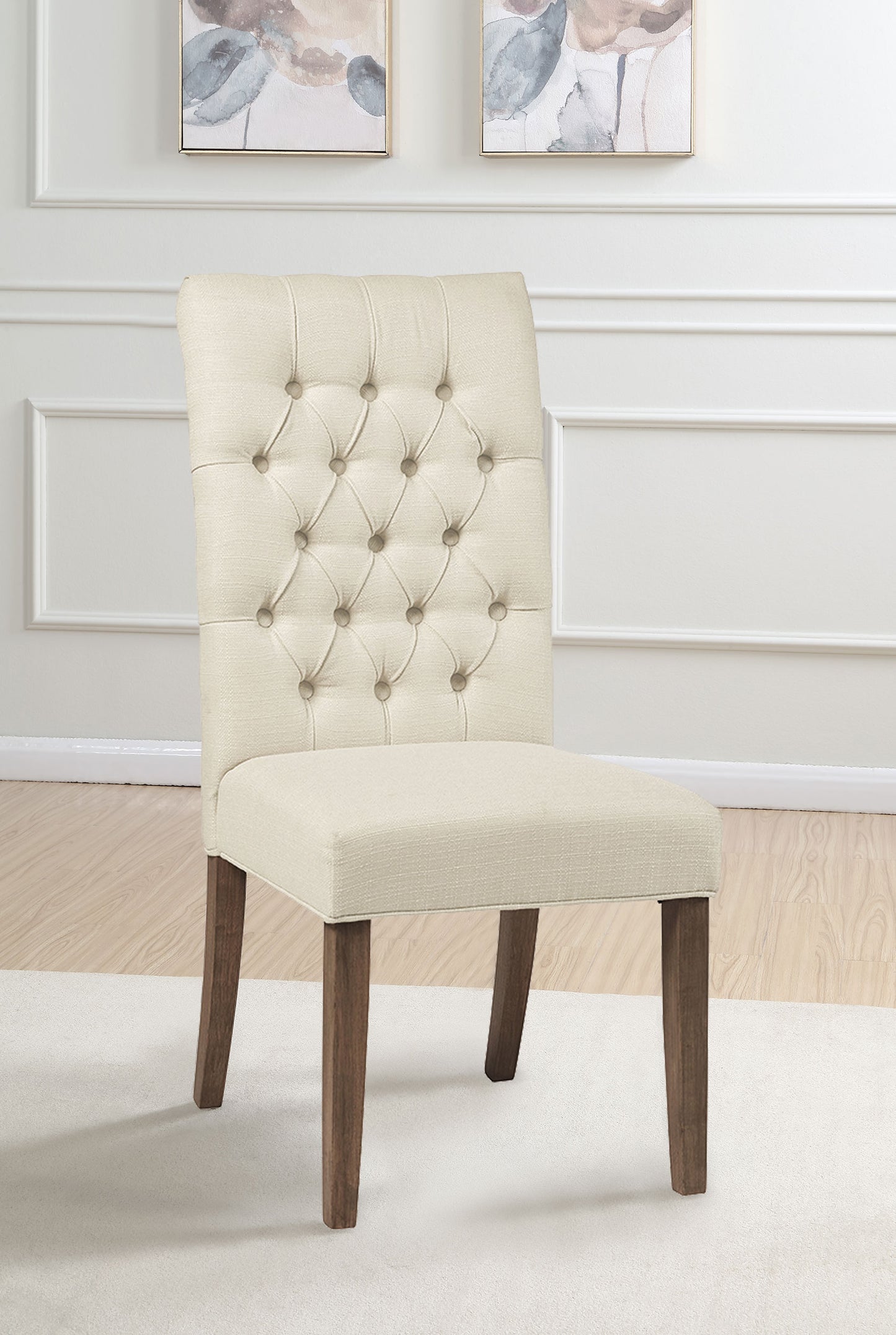Douglas Upholstered Dining Side Chair Oatmeal (Set of 2)