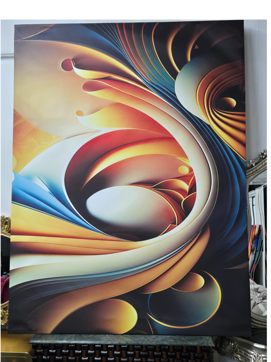 Aurora Motion Abstract Canvas Size 78.7" × 39.4"