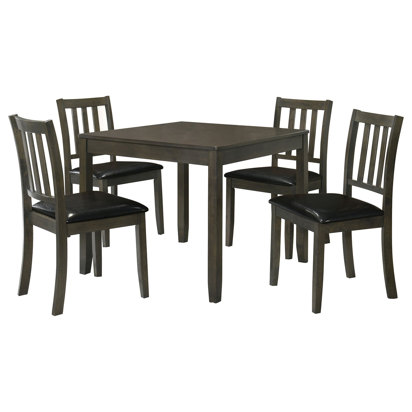 Parkwood 5-piece Square Dining Table Set Charcoal