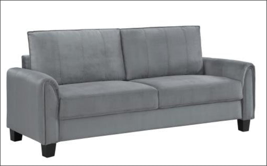 Davis Upholstered Rolled Arm Sofa Grey