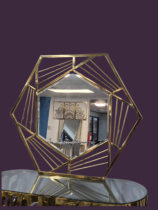 Silver Galaxy Geometric Wall Mirror