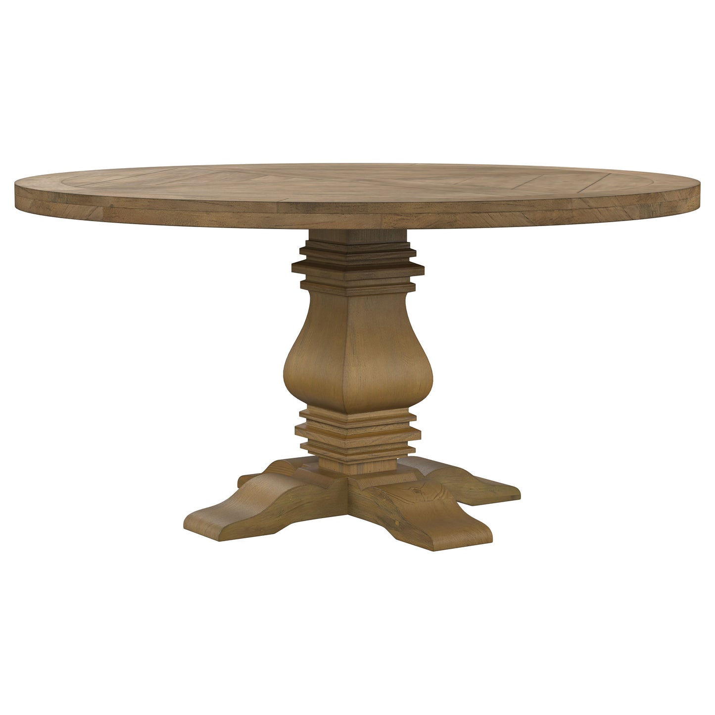 Florence Round 60-inch Wood Dining Table Rustic Honey