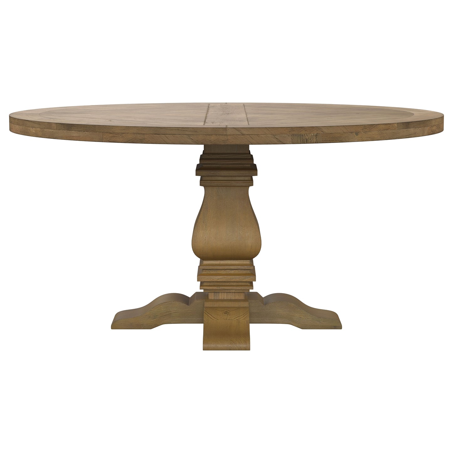 Florence Round 60-inch Wood Dining Table Rustic Honey
