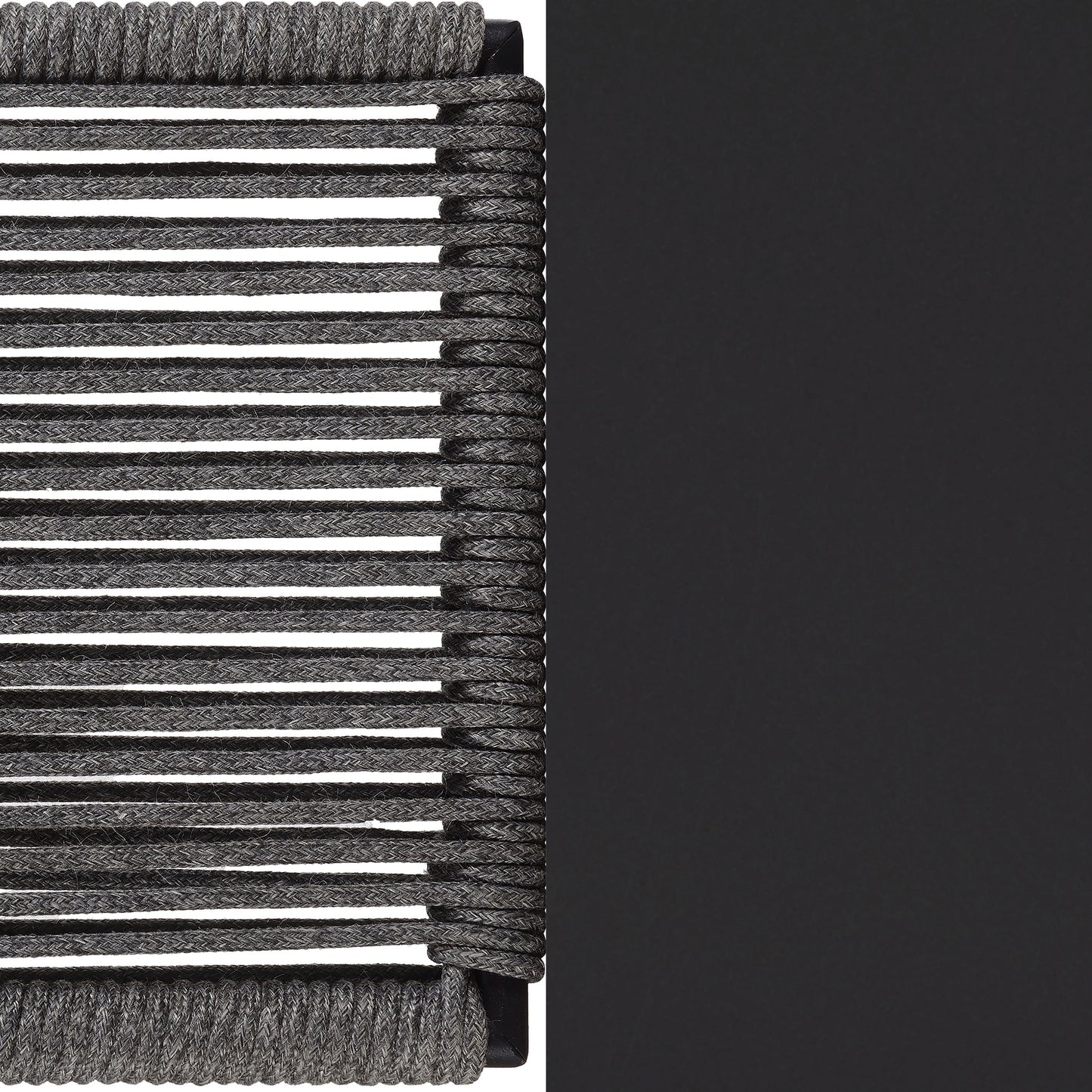 Jerome Woven Rope Stackable Side Chair Charcoal (Set of 2)