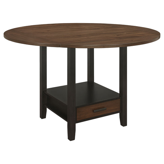 Sanford 60-inch Extension Leaf Counter Dining Table Espresso
