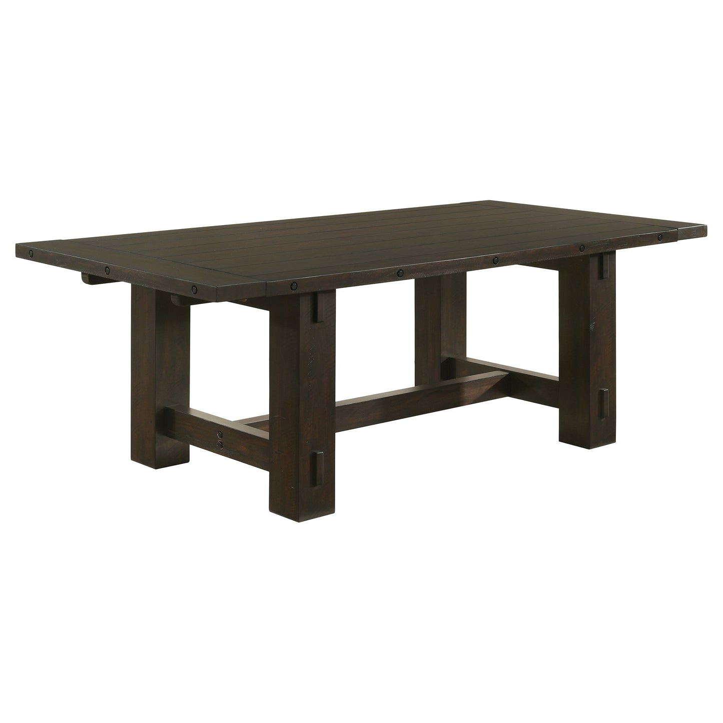Calandra 121-inch Extension Leaf Dining Table Vintage Java