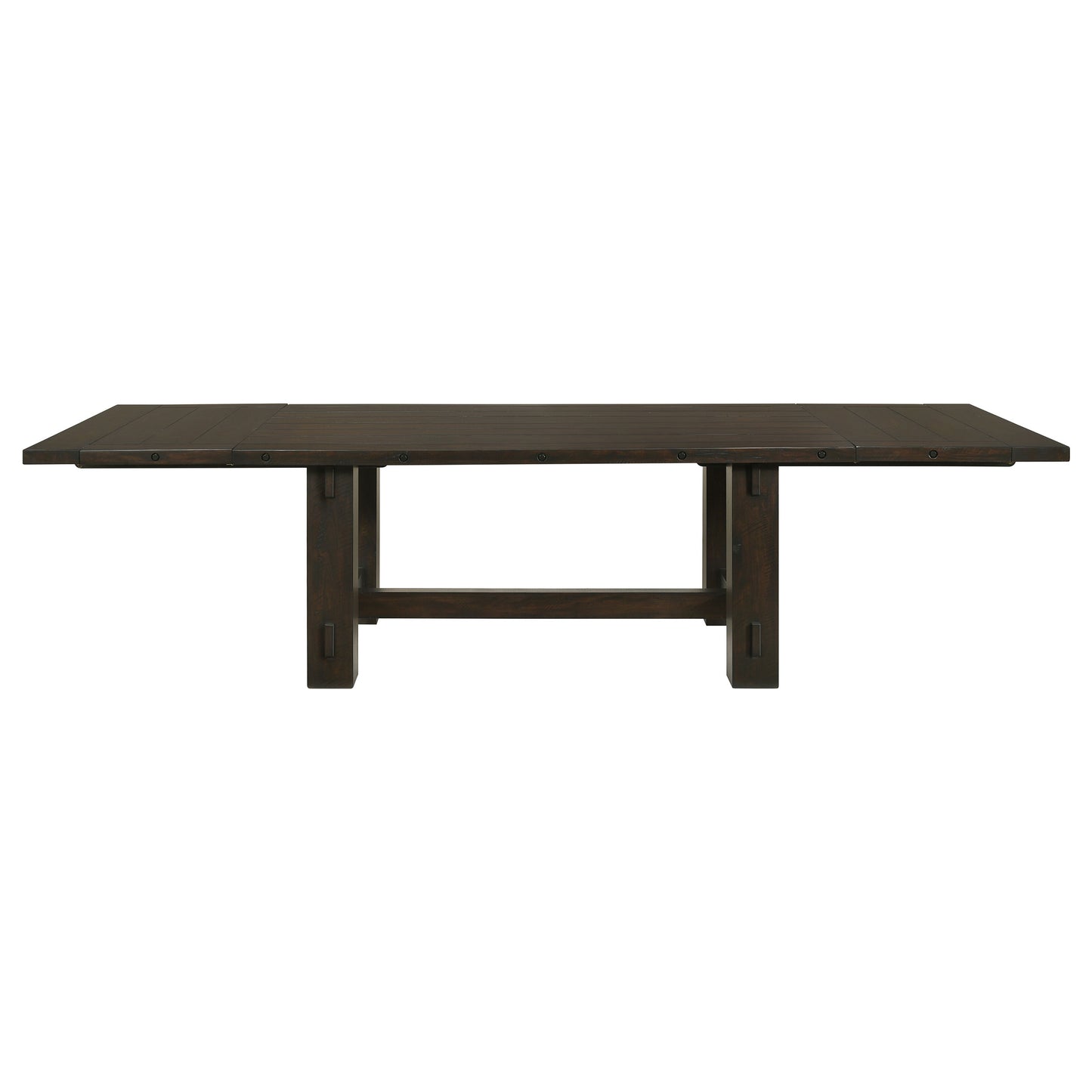 Calandra 121-inch Extension Leaf Dining Table Vintage Java