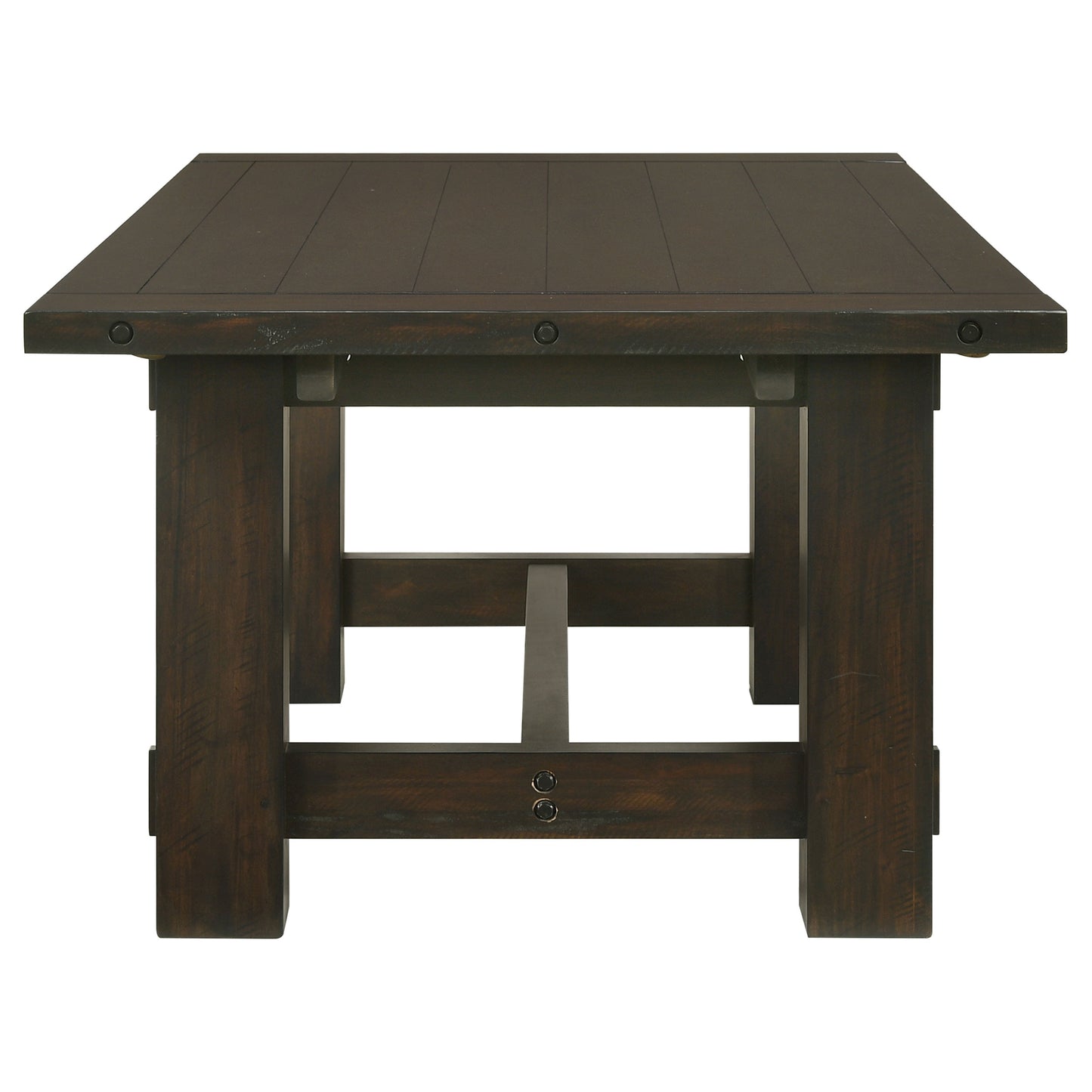 Calandra 121-inch Extension Leaf Dining Table Vintage Java
