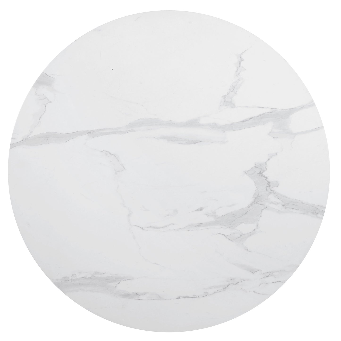 Arkell Round 40-inch Faux Marble Top Dining Table White