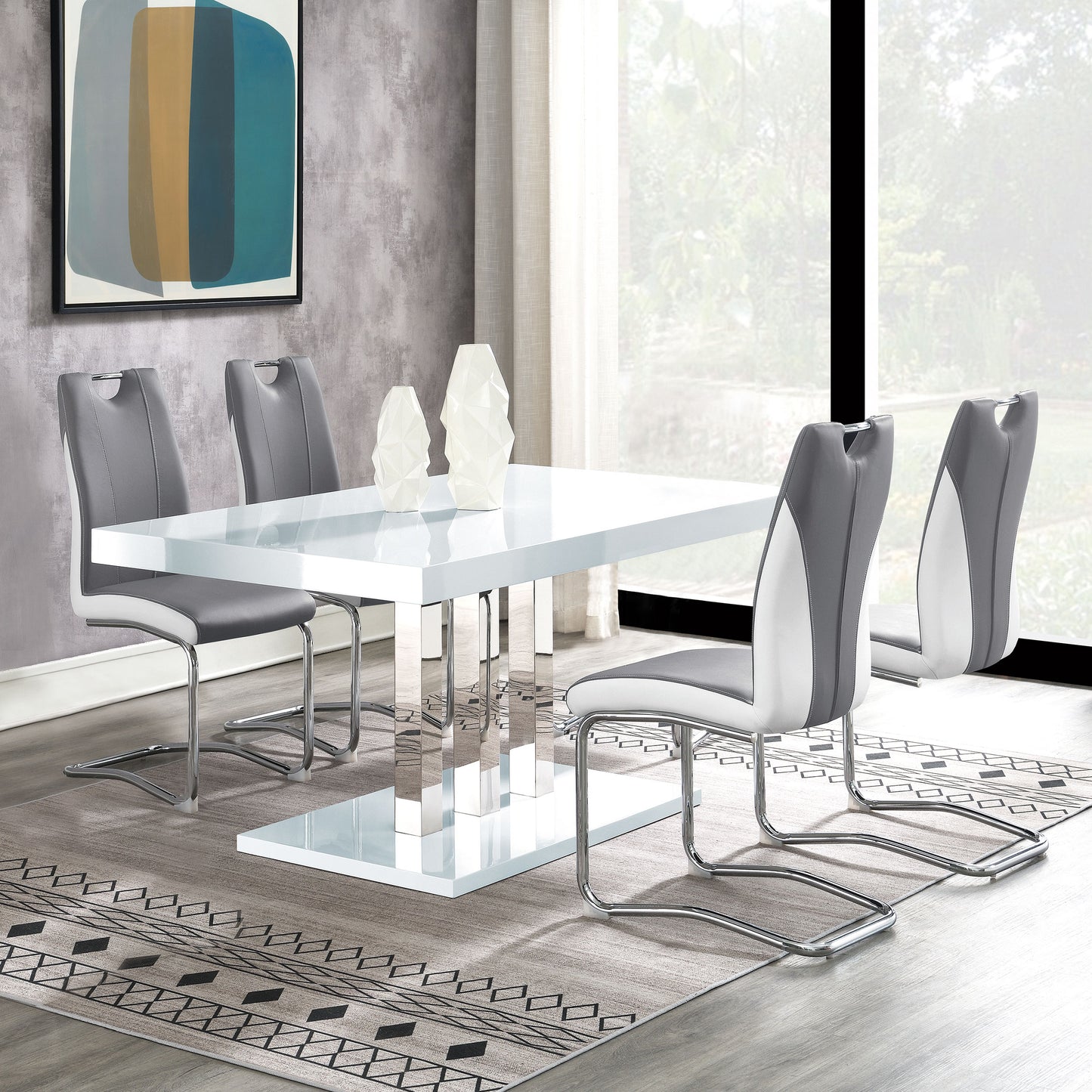 Brooklyn Upholstered Dining Side Chair Grey (Set of 4)
