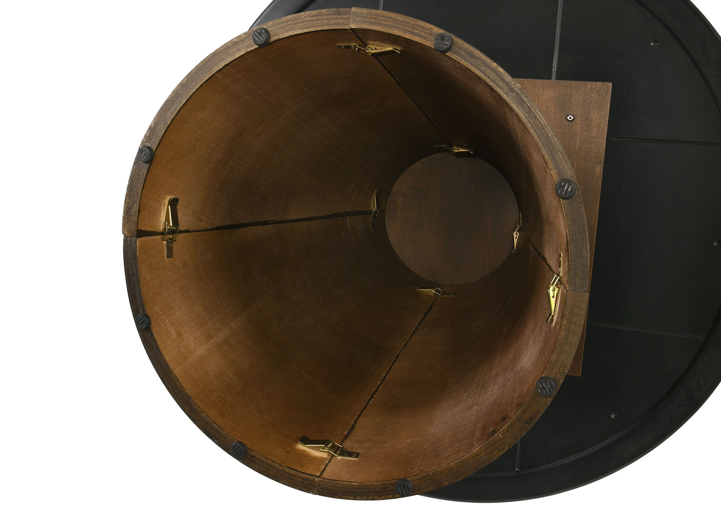 Franklin 59-inch Round Dining Table Grey and Dark Oak