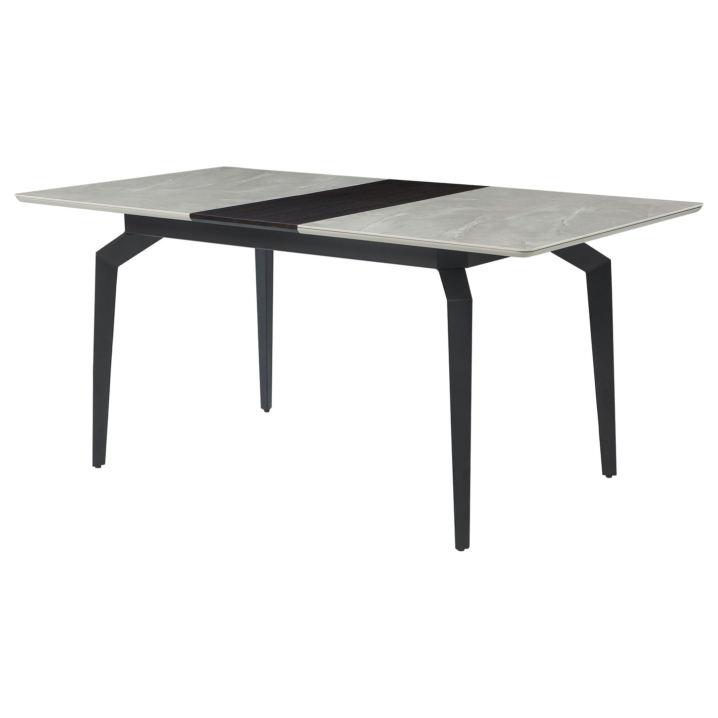 Mina Rectangular 65-inch Extension Dining Table Grey Ceramic