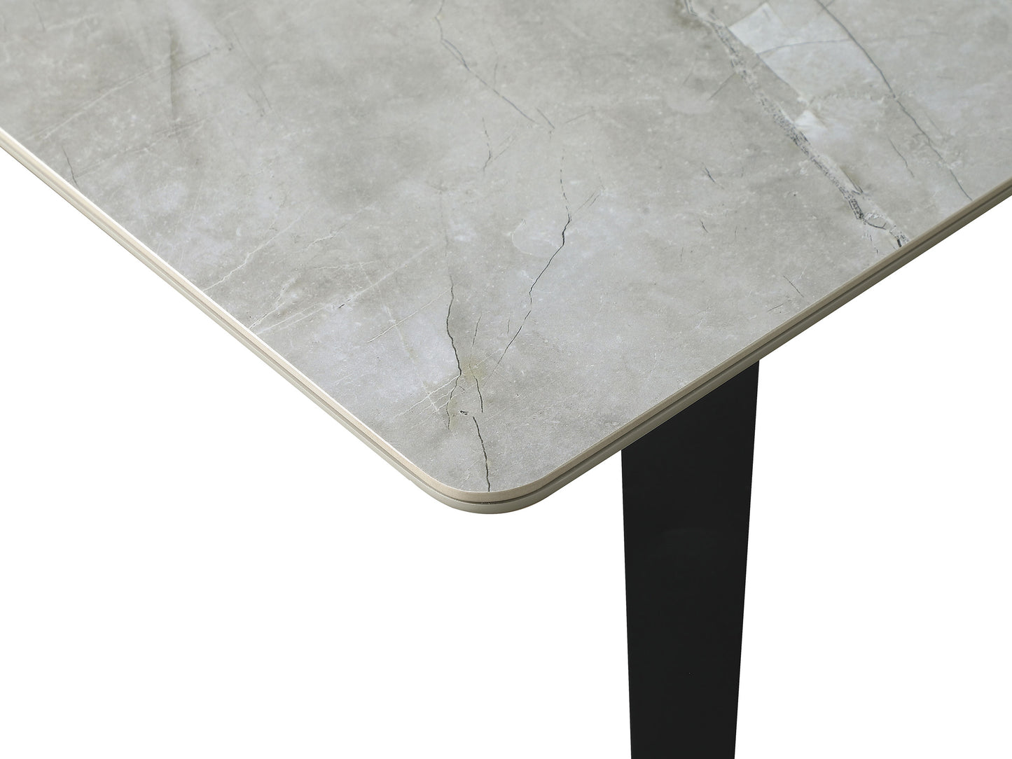 Mina Rectangular 65-inch Extension Dining Table Grey Ceramic