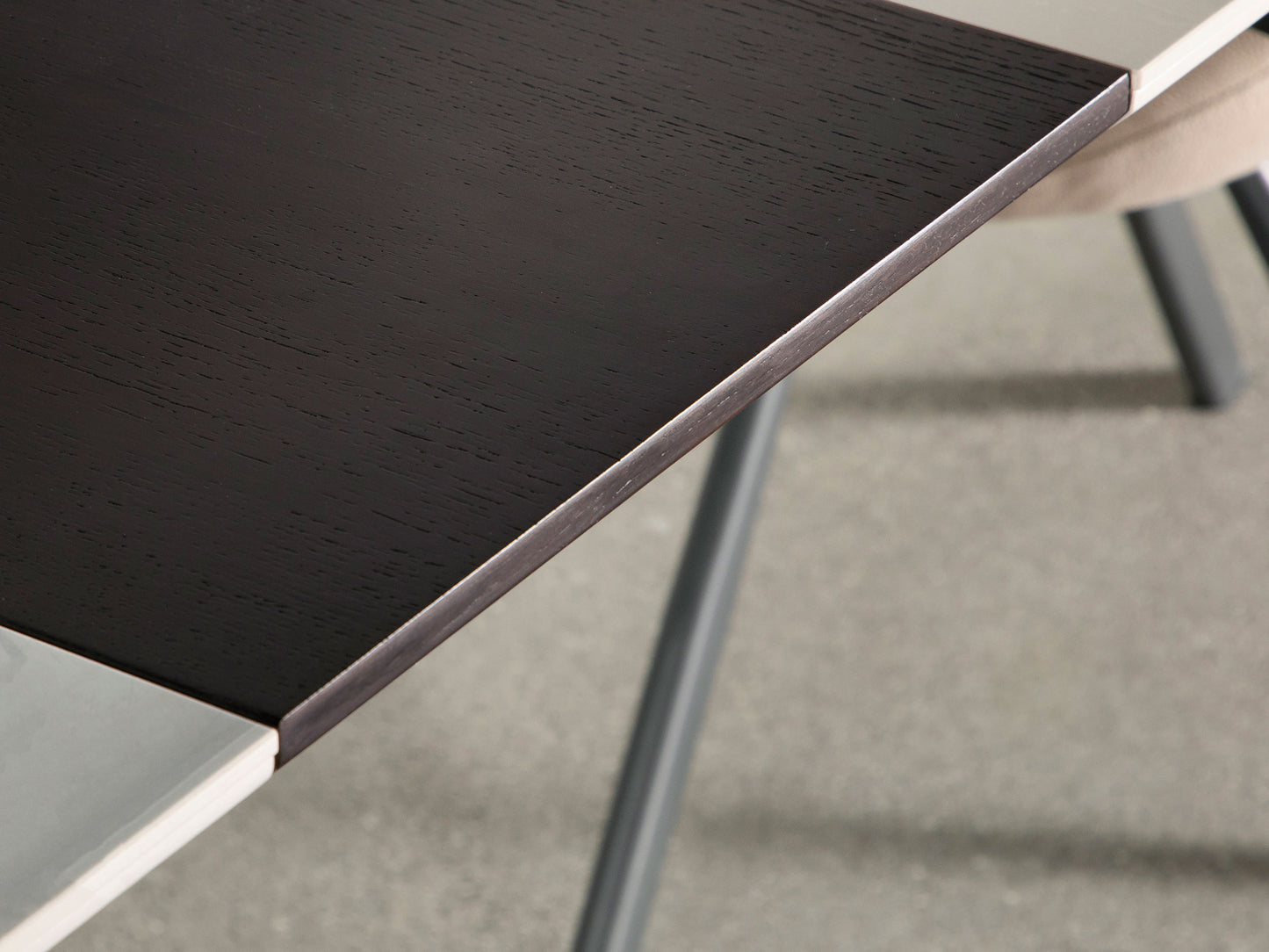 Mina Rectangular 65-inch Extension Dining Table Grey Ceramic