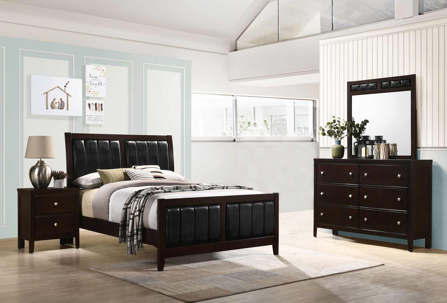 Carlton 4-piece Full Bedroom Set Cappuccino