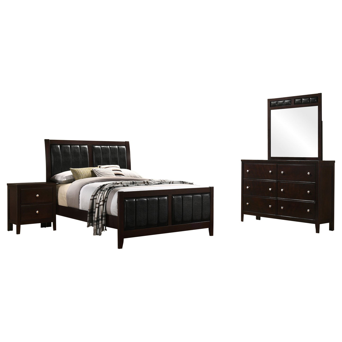 Carlton 4-piece Full Bedroom Set Cappuccino