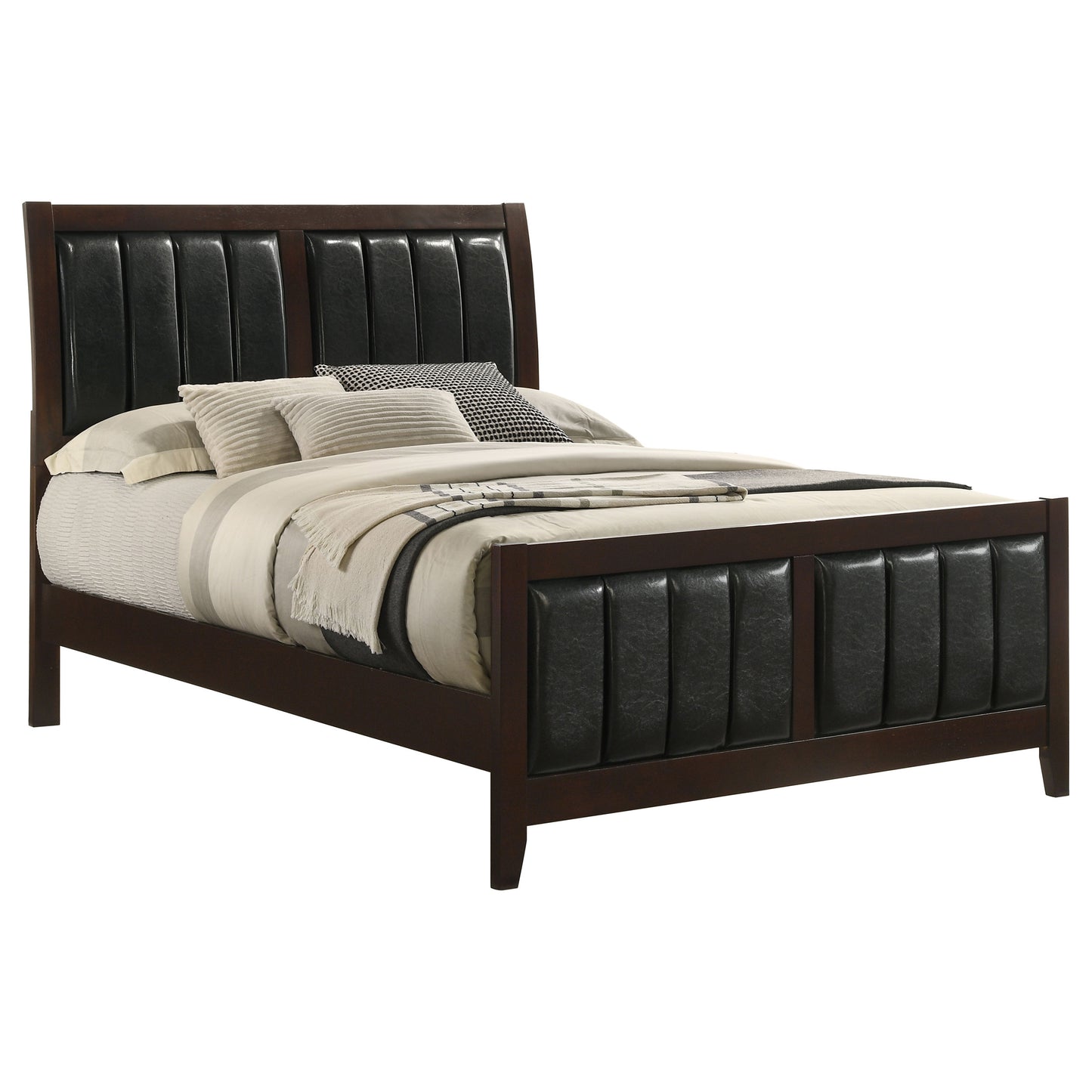 Carlton Wood Full Panel Bed Cappuccino