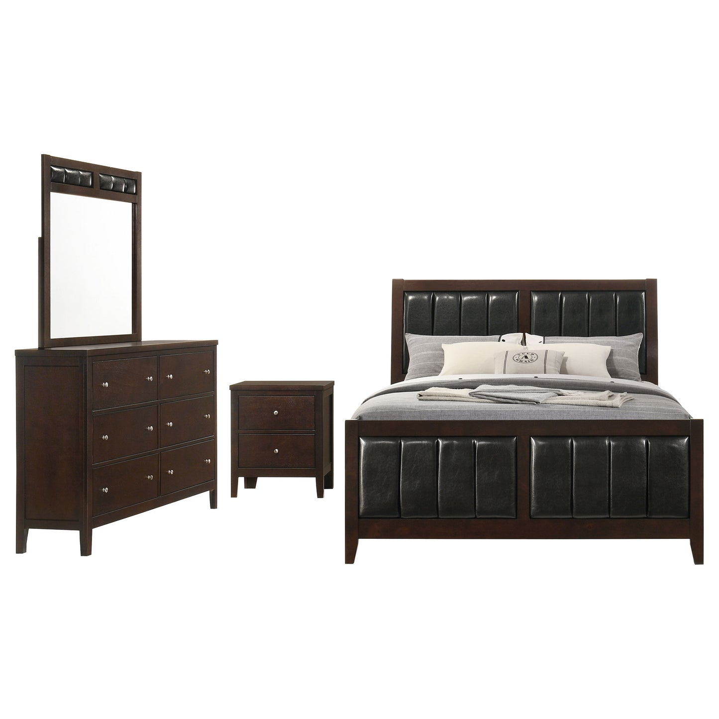 Carlton 4-piece California King Bedroom Set Cappuccino