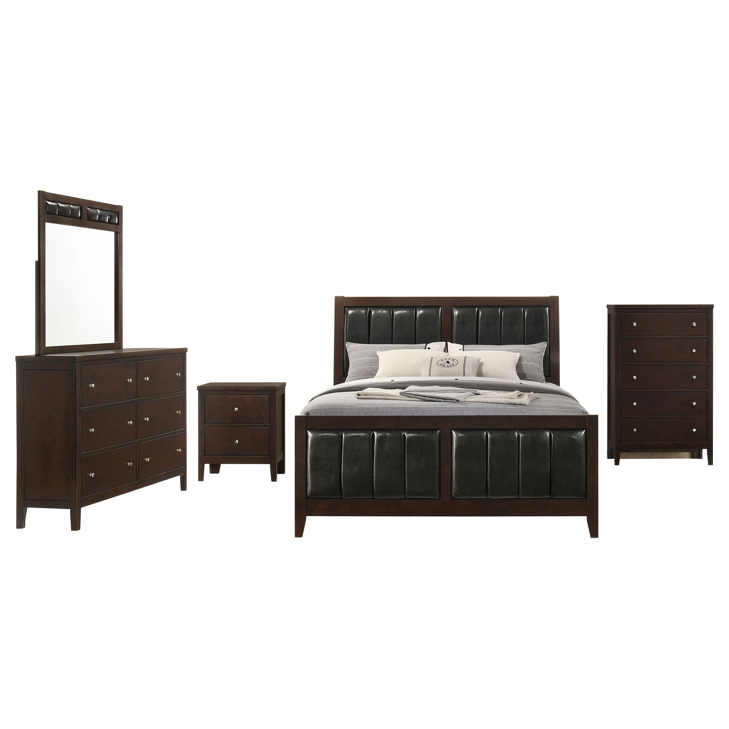 Carlton 5-piece Queen Bedroom Set Cappuccino