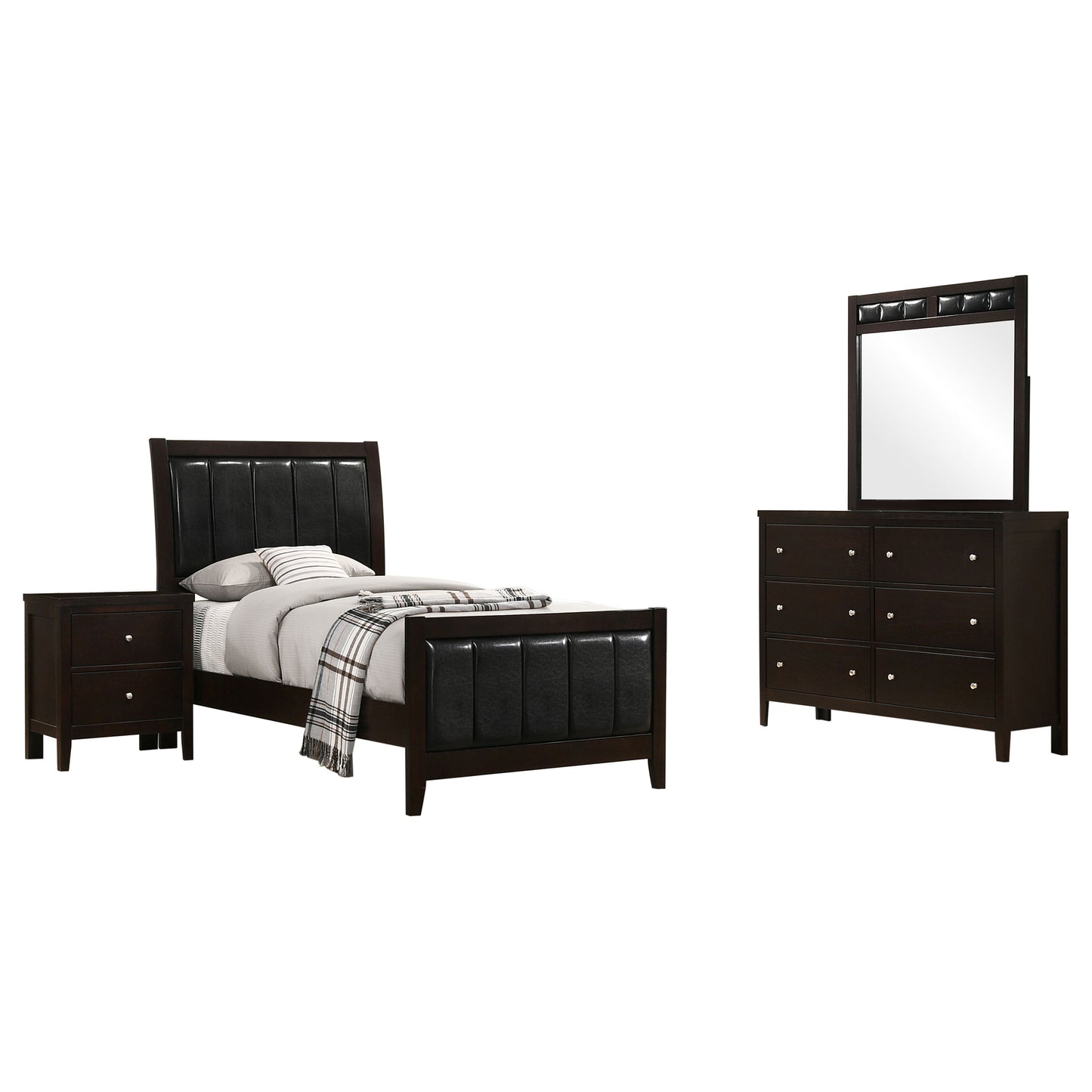 Carlton 4-piece Twin Bedroom Set Cappuccino