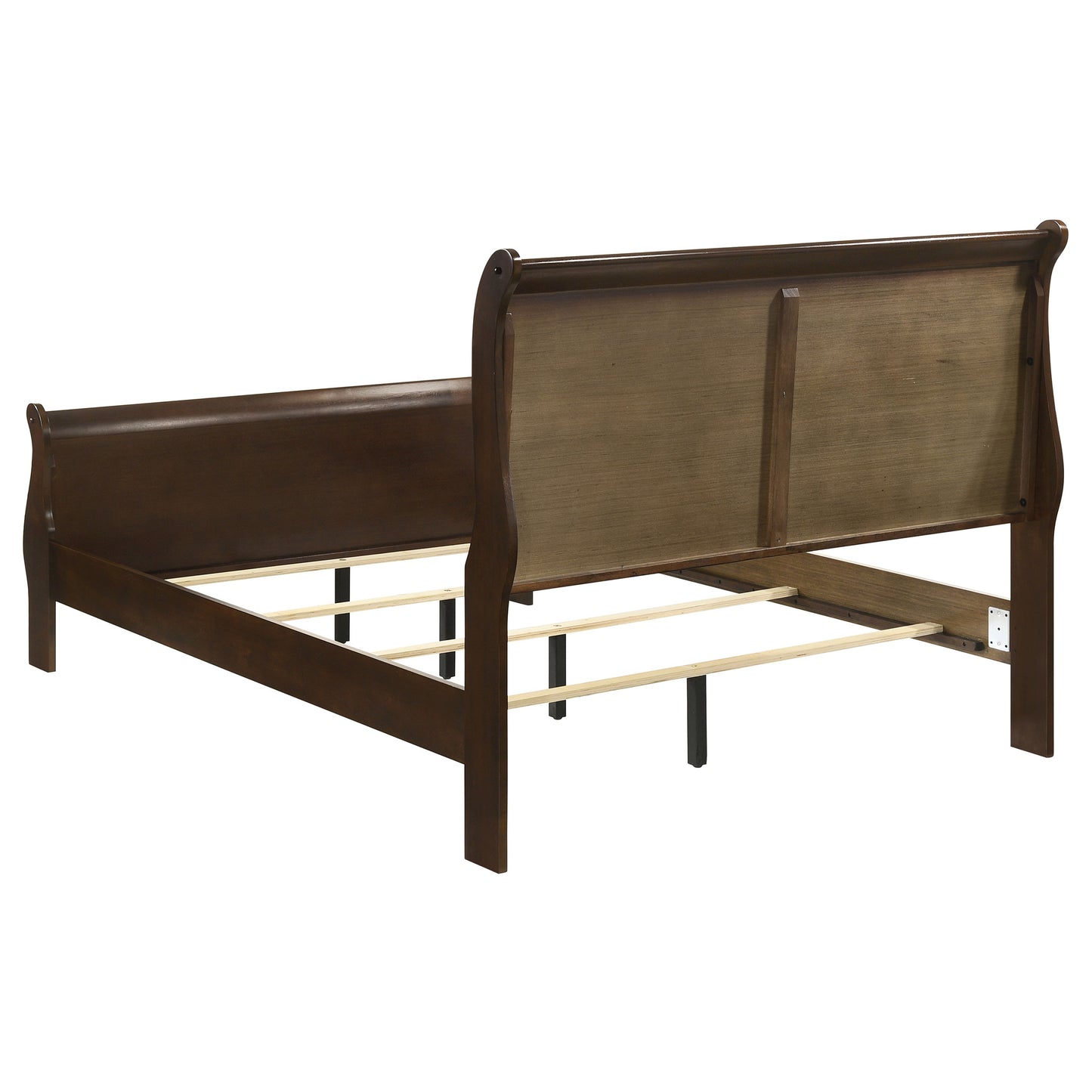 Louis Philippe Wood Full Sleigh Bed Cappuccino