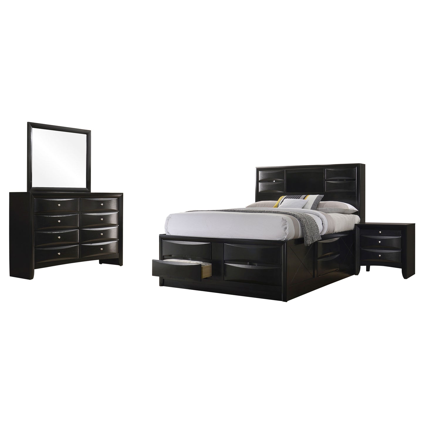 Briana 4-piece California King Bedroom Set Black