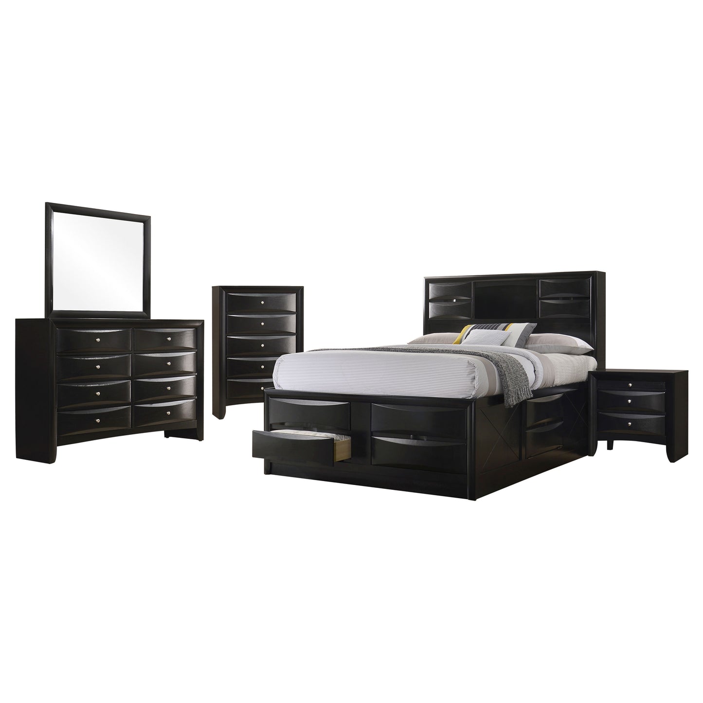 Briana 5-piece California King Bedroom Set Black