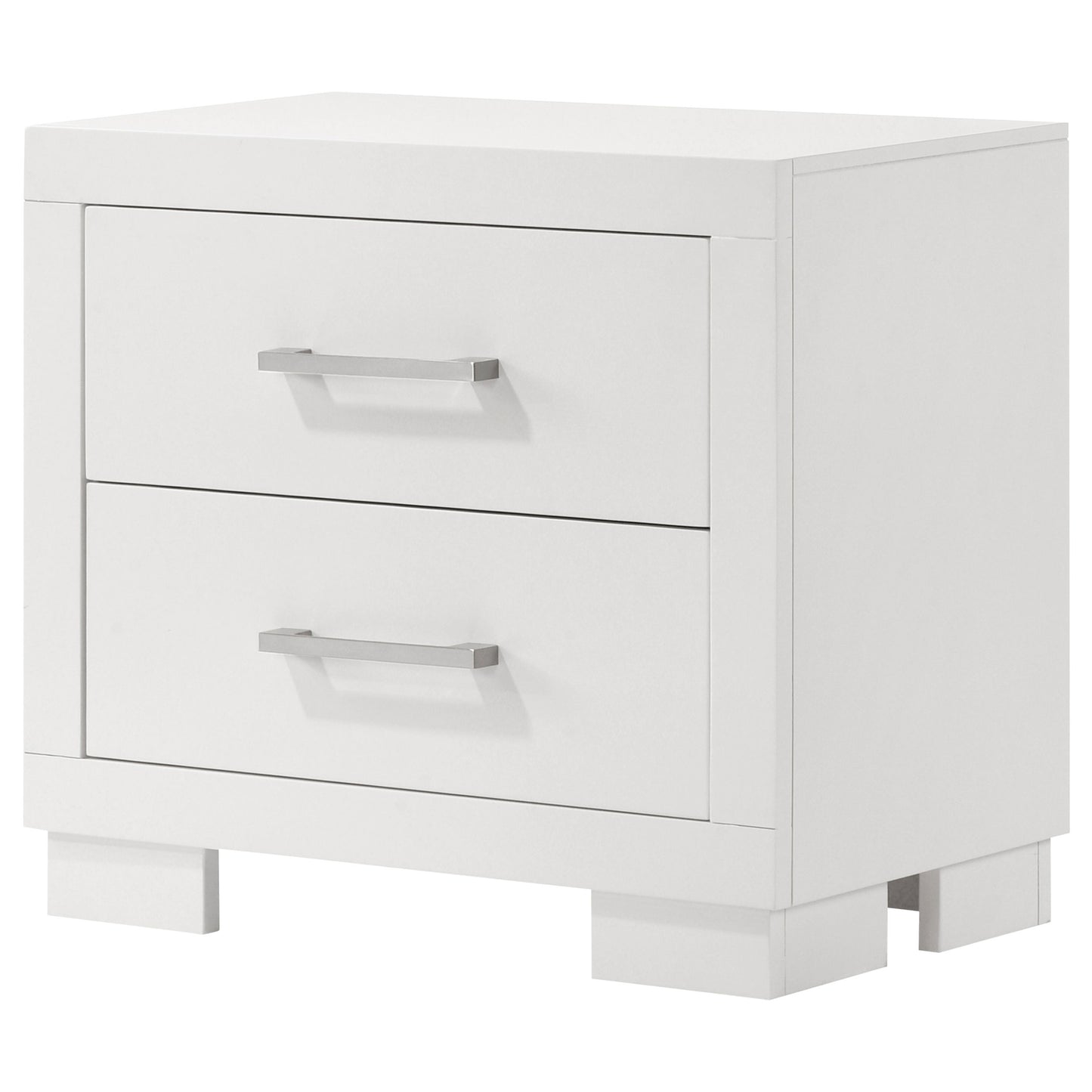 Jessica 2-drawer Nightstand Snow White