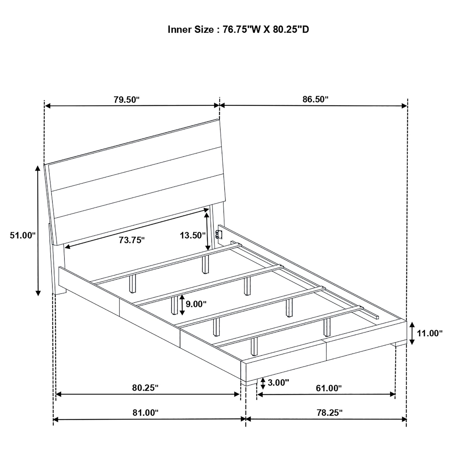 Felicity Wood Eastern King Panel Bed White High Gloss