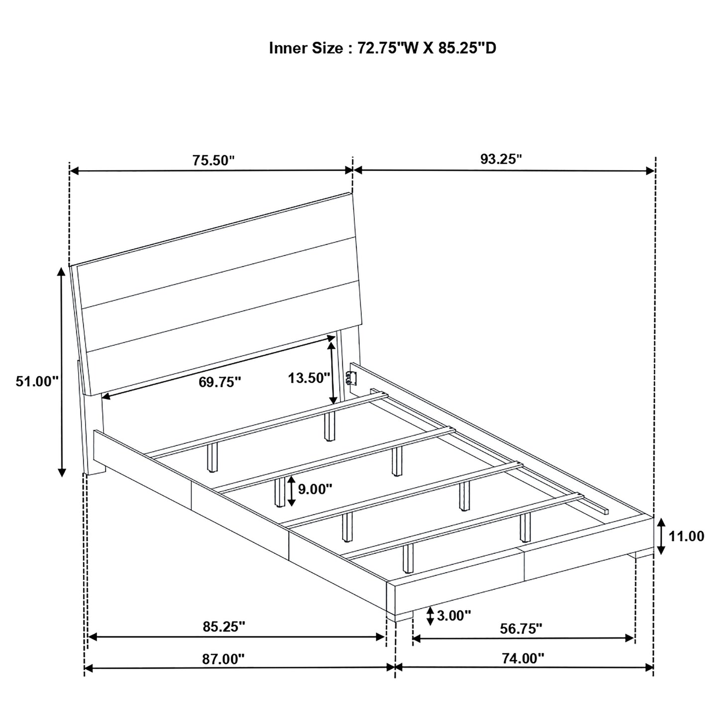 Felicity 4-piece California King Bedroom Set White Gloss