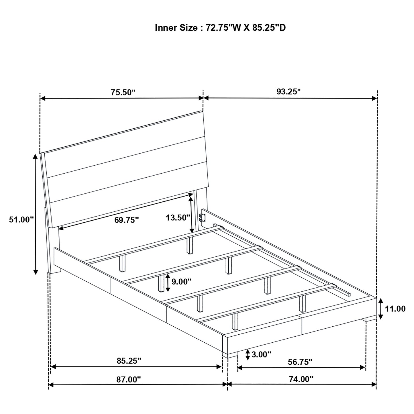 Felicity 6-piece California King Bedroom Set White Gloss