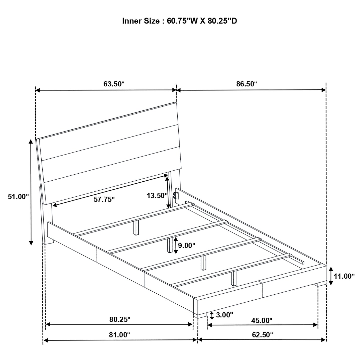 Felicity 4-piece Queen Bedroom Set White High Gloss