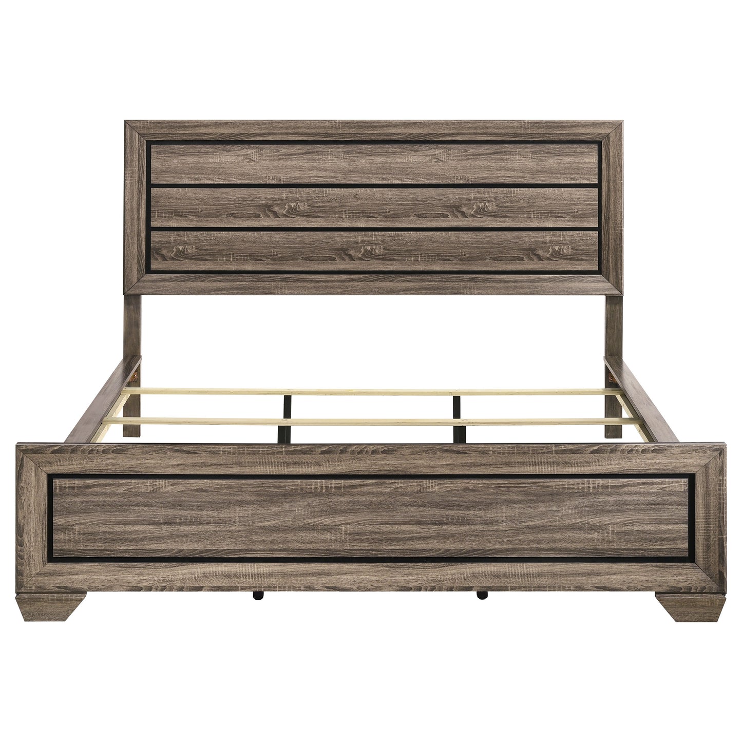 Kauffman Wood California King Panel Bed Washed Taupe