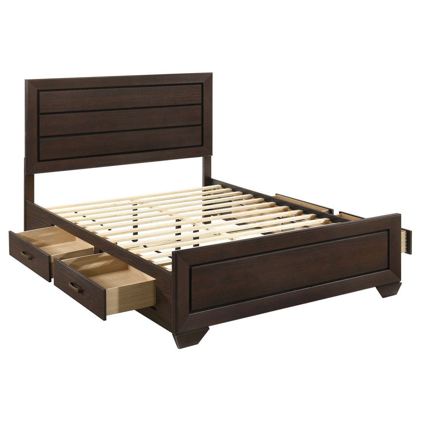 Kauffman Wood Queen Storage Panel Bed Dark Cocoa
