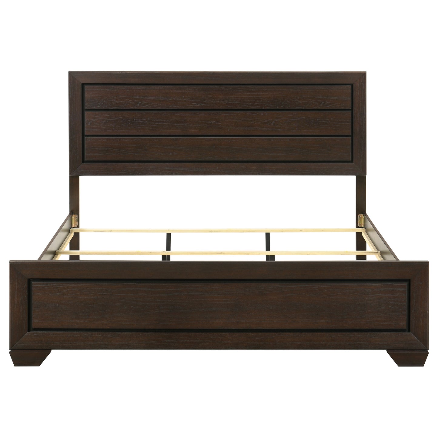 Kauffman Wood Eastern King Panel Bed Dark Cocoa