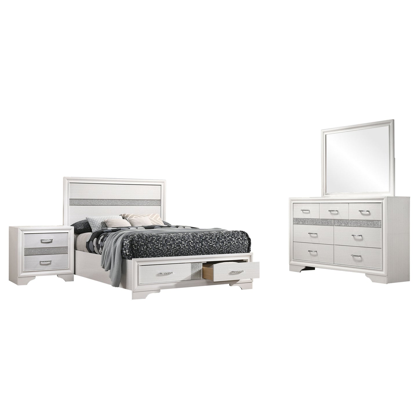 Miranda 4-piece Full Bedroom Set White