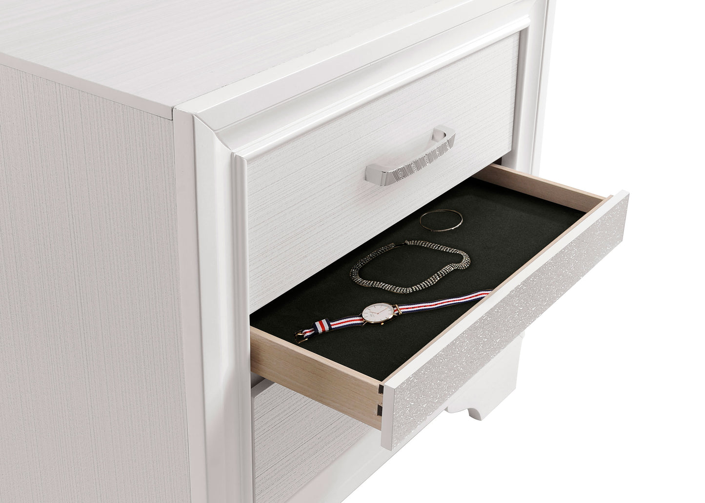 Miranda 3-drawer Nightstand White