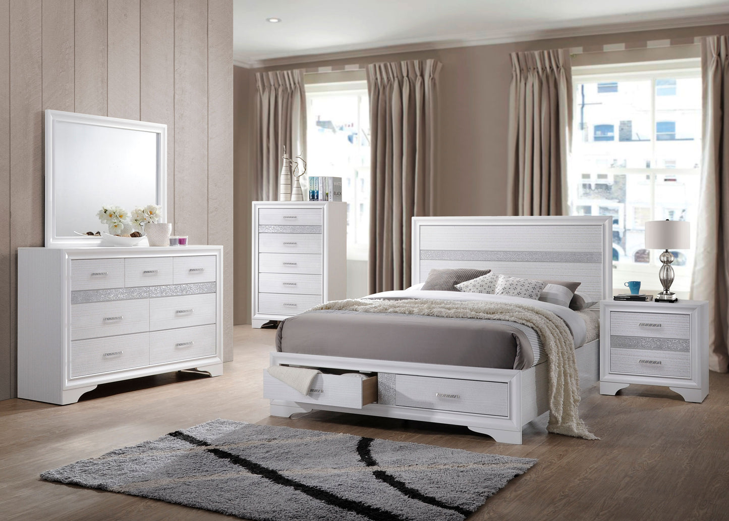 Miranda 6-drawer Bedroom Chest White