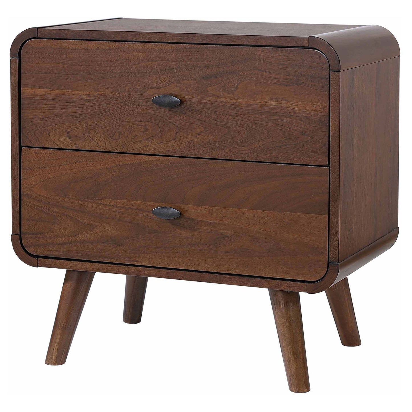 Robyn 2-drawer Nightstand Bedside Table Dark Walnut